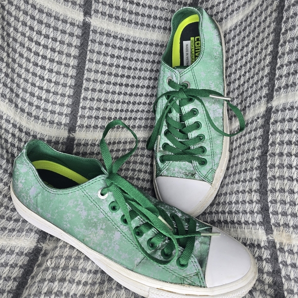Converse Chuck Taylor II Lunarlon AMAZON GREEN/PURE SILVER-WHITE . SZ 10.5 - Picture 1 of 10